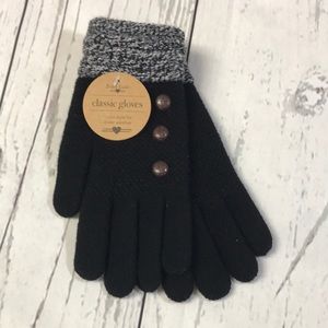 NWT Black fleece lined gloves